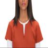 KOI Lite Serenity Women's 4-Pocket Zipper Neck Scrub Top Terracotta X-Large view 3