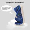Fuzzy House Slippers for Women Men Indoor Closed Back Lightweight Cozy Faux Furry Lining Barefoot House Shoes Slipper Socks for Bedroom Home Office Yoga Outdoor Walking Shoes, Ty2 Solidtdligrey, view 3