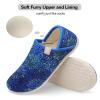 Fuzzy House Slippers for Women Men Indoor Closed Back Lightweight Cozy Faux Furry Lining Barefoot House Shoes Slipper Socks for Bedroom Home Office Yoga Outdoor Walking Shoes, Ty2 Solidtdligrey, view 4