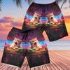 Hungy Cat Men's Swim Trunks - Love Eating Hawaiian Shorts for Men, Men's Summer Bathing Shorts Set 34 Size Size 2XL view 3