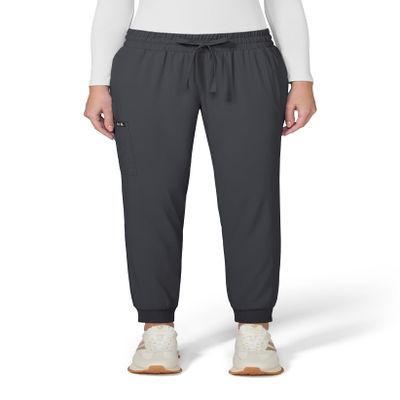 KOI Basics Gemma Women's 5-Pocket Stretch Jogger Charcoal X-Large Petite