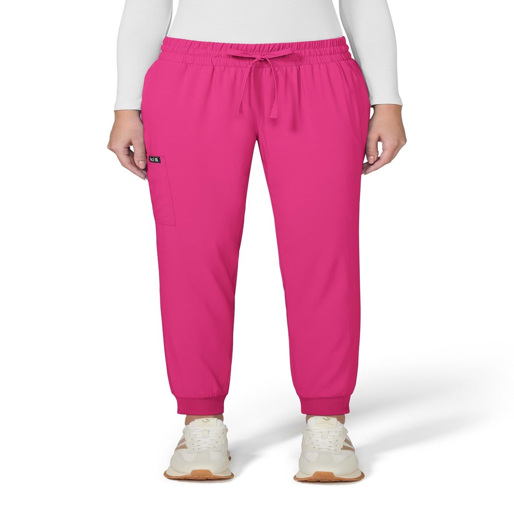 KOI Basics Gemma Women's 5-Pocket Stretch Jogger Flamingo Small Petite