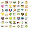 Pickleball Stickers Sports Stickers 50pcs Cute VSCO Stickers for Water Bottles Laptop Scrapbooking Mirrors Notebooks Cars Bumpers Bikes Bedroom Travel Case Motorcycle Snowboard for Kids Teens view 2