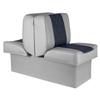 Wise 8WD707P-1-660 Deluxe Lounge Seat (Grey/Navy) & 8WD734PLS-660 Standard Low Back Boat Seat, Grey/Blue view 2