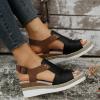 Dheva-C Orthopedic Wedge Sandals for Women Summer Dressy Open Toe Ankle Strap Platform Fashion Sandals Buckle Ankle Strap Casual Beach Outdoor Sandals Wedges Sandal Shoes (2-Black, 6.5) view 4