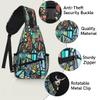 bisibuy Abstract Gothic City Stained Glass Texture Sling Bag for Women Men Crossbody Sling Backpack Shoulder Bag Chest Bag Daypack for Travel Hiking Outdoor view 3
