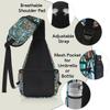 bisibuy Abstract Gothic City Stained Glass Texture Sling Bag for Women Men Crossbody Sling Backpack Shoulder Bag Chest Bag Daypack for Travel Hiking Outdoor view 4