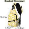 bisibuy Daisy Flowers Yellow Sling Bag for Women Men Crossbody Sling Backpack Shoulder Bag Chest Bag Daypack for Travel Hiking Outdoor view 2