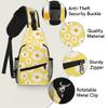 bisibuy Daisy Flowers Yellow Sling Bag for Women Men Crossbody Sling Backpack Shoulder Bag Chest Bag Daypack for Travel Hiking Outdoor view 3