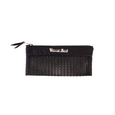Wear Moi DIV80BXSAL Women's Ballet Accessory Pouch, Mesh (One Size) Black/Salmon