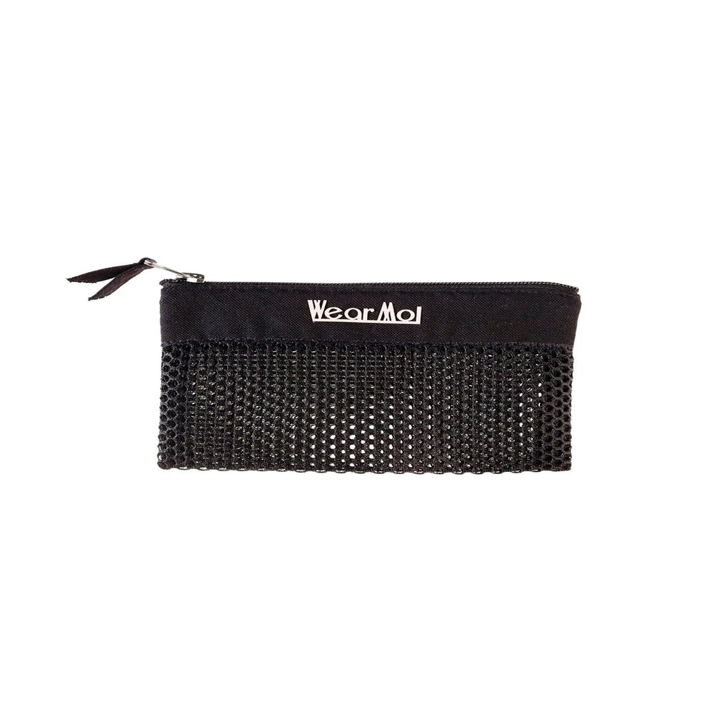 Wear Moi DIV80BXSAL Women's Ballet Accessory Pouch, Mesh (One Size) Black/Salmon