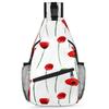 bisibuy Spring Poppy Flowers Sling Bag for Women Men Crossbody Sling Backpack Shoulder Bag Chest Bag Daypack for Travel Hiking Outdoor view 1