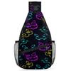 bisibuy Cat Creative Patterns Sling Bag for Women Men Crossbody Sling Backpack Shoulder Bag Chest Bag Daypack for Travel Hiking Outdoor view 1