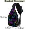 bisibuy Cat Creative Patterns Sling Bag for Women Men Crossbody Sling Backpack Shoulder Bag Chest Bag Daypack for Travel Hiking Outdoor view 2