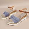 Dheva-C Orthopedic Wedge Sandals for Women Summer Dressy Open Toe Ankle Strap Platform Fashion Sandals Buckle Ankle Strap Casual Beach Outdoor Sandals Wedges Sandal Shoes (4-Grey, 8) view 3