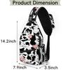 bisibuy Cute Cow Print Sling Bag for Women Men Crossbody Sling Backpack Shoulder Bag Chest Bag Daypack for Travel Hiking Outdoor view 2