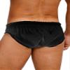Hularka Men's Swimwear Briefs Solid Low Rise Bulge Pouch Underpants Quick Dry Bikini Swimsuits Black Medium view 2