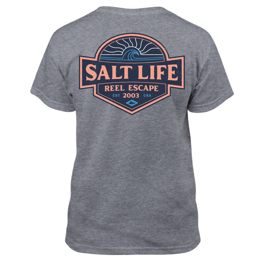 Salt Life Easy Days Youth Short Sleeve Tee, Athletic Heather, Small