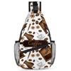 bisibuy Coffee Beans Cup Theme Sling Bag for Women Men Crossbody Sling Backpack Shoulder Bag Chest Bag Daypack for Travel Hiking Outdoor view 1