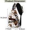 bisibuy Coffee Beans Cup Theme Sling Bag for Women Men Crossbody Sling Backpack Shoulder Bag Chest Bag Daypack for Travel Hiking Outdoor view 2