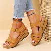 Dheva-C Orthopedic Wedge Sandals for Women Summer Dressy Open Toe Ankle Strap Platform Fashion Sandals Buckle Ankle Strap Casual Beach Outdoor Sandals Wedges Sandal Shoes (3-Yellow, 8.5) view 3