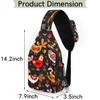 bisibuy Hens And Chickens Black Background Sling Bag for Women Men Crossbody Sling Backpack Shoulder Bag Chest Bag Daypack for Travel Hiking Outdoor view 2