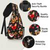 bisibuy Hens And Chickens Black Background Sling Bag for Women Men Crossbody Sling Backpack Shoulder Bag Chest Bag Daypack for Travel Hiking Outdoor view 3