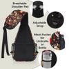 bisibuy Hens And Chickens Black Background Sling Bag for Women Men Crossbody Sling Backpack Shoulder Bag Chest Bag Daypack for Travel Hiking Outdoor view 4