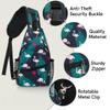 bisibuy Palm Leaf Flamingo Pattern Sling Bag for Women Men Crossbody Sling Backpack Shoulder Bag Chest Bag Daypack for Travel Hiking Outdoor view 3
