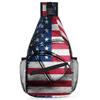 bisibuy Basketball America Flag Sling Bag for Women Men Crossbody Sling Backpack Shoulder Bag Chest Bag Daypack for Travel Hiking Outdoor view 1