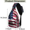 bisibuy Basketball America Flag Sling Bag for Women Men Crossbody Sling Backpack Shoulder Bag Chest Bag Daypack for Travel Hiking Outdoor view 2