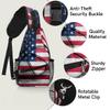 bisibuy Basketball America Flag Sling Bag for Women Men Crossbody Sling Backpack Shoulder Bag Chest Bag Daypack for Travel Hiking Outdoor view 3