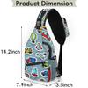bisibuy Cute Cartoon Transport Airplane Tram Bus Sling Bag for Women Men Crossbody Sling Backpack Shoulder Bag Chest Bag Daypack for Travel Hiking Outdoor view 2