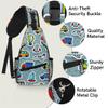 bisibuy Cute Cartoon Transport Airplane Tram Bus Sling Bag for Women Men Crossbody Sling Backpack Shoulder Bag Chest Bag Daypack for Travel Hiking Outdoor view 3