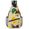 bisibuy Chicken And Rooster Sling Bag for Women Men Crossbody Sling Backpack Shoulder Bag Chest Bag Daypack for Travel Hiking Outdoor view 1