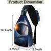 Baseball In Galaxy Sling Bag for Women Men Crossbody Sling Backpack Shoulder Bag Chest Bag Daypack for Travel Hiking Outdoor view 2
