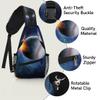 Baseball In Galaxy Sling Bag for Women Men Crossbody Sling Backpack Shoulder Bag Chest Bag Daypack for Travel Hiking Outdoor view 3