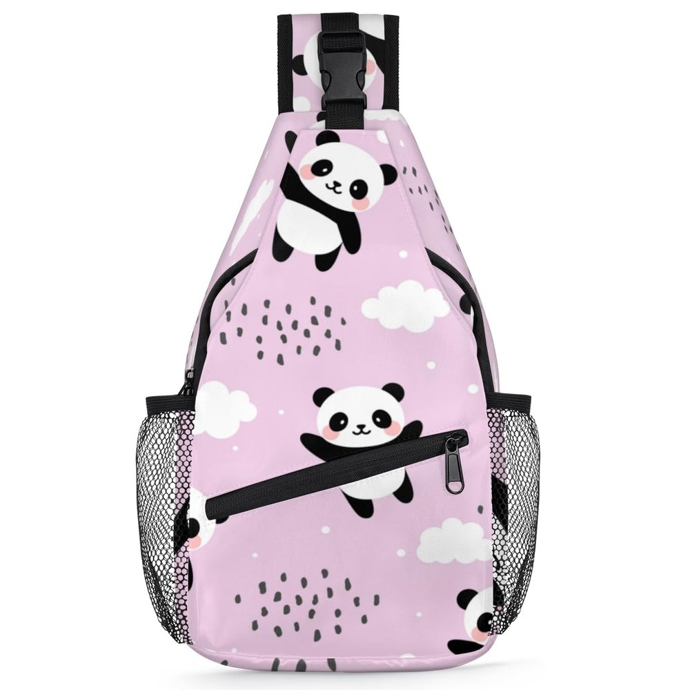 bisibuy Animal Cute Panda Sling Bag for Women Men Crossbody Sling Backpack Shoulder Bag Chest Bag Daypack for Travel Hiking Outdoor
