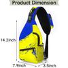 Blue Yellow Graffiti Sling Bag for Women Men Crossbody Sling Backpack Shoulder Bag Chest Bag Daypack for Travel Hiking view 2