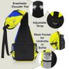 Blue Yellow Graffiti Sling Bag for Women Men Crossbody Sling Backpack Shoulder Bag Chest Bag Daypack for Travel Hiking view 4