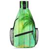 bisibuy Coconut Tree Wooden Texture Sling Bag for Women Men Crossbody Sling Backpack Shoulder Bag Chest Bag Daypack for Travel Hiking Outdoor view 1