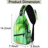 bisibuy Coconut Tree Wooden Texture Sling Bag for Women Men Crossbody Sling Backpack Shoulder Bag Chest Bag Daypack for Travel Hiking Outdoor view 3