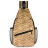 Basket Weave Design Sling Bag for Women Men Crossbody Sling Backpack Shoulder Bag Chest Bag Daypack for Travel Hiking view 1