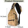 Basket Weave Design Sling Bag for Women Men Crossbody Sling Backpack Shoulder Bag Chest Bag Daypack for Travel Hiking view 2