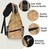 Basket Weave Design Sling Bag for Women Men Crossbody Sling Backpack Shoulder Bag Chest Bag Daypack for Travel Hiking view 3