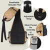 Basket Weave Design Sling Bag for Women Men Crossbody Sling Backpack Shoulder Bag Chest Bag Daypack for Travel Hiking view 4