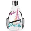 bisibuy Bonjour Paris Eiffel Tower Sling Bag for Women Men Crossbody Sling Backpack Shoulder Bag Chest Bag Daypack for Travel Hiking Outdoor view 1