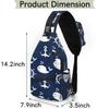 bisibuy Whales Wheels Anchors Sling Bag for Women Men Crossbody Sling Backpack Shoulder Bag Chest Bag Daypack for Travel Hiking Outdoor view 2