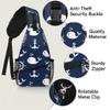 bisibuy Whales Wheels Anchors Sling Bag for Women Men Crossbody Sling Backpack Shoulder Bag Chest Bag Daypack for Travel Hiking Outdoor view 3