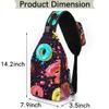 bisibuy Colorful Funny Donut Sling Bag for Women Men Crossbody Sling Backpack Shoulder Bag Chest Bag Daypack for Travel Hiking Outdoor view 2